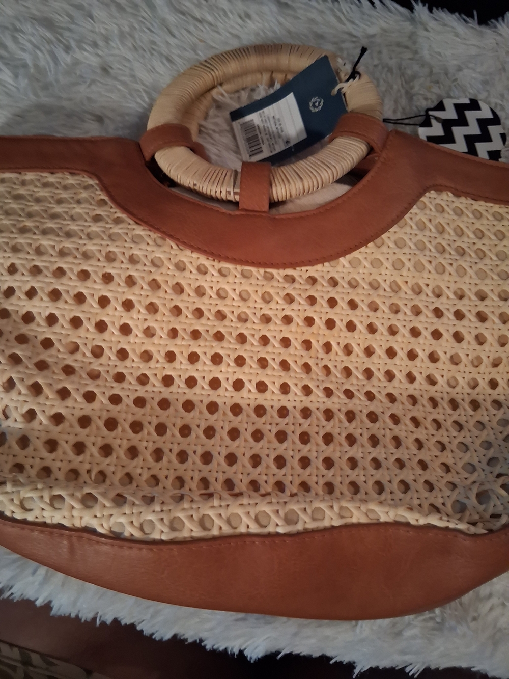 Universal Thread Blush Pink Quilted Handbag Interior